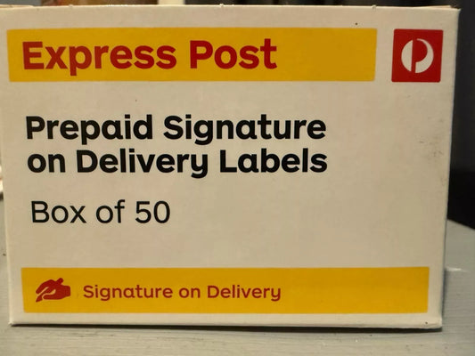 Australia Post Pre-Paid Express and Registered Post on Delivery Labels image 0